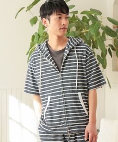 MEN'S BIGI / メンズビギ スウェット | /セットアップ対応/半袖杢パイルパーカー