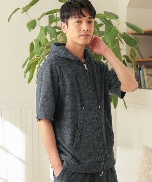 MEN'S BIGI / メンズビギ スウェット | /セットアップ対応/半袖杢パイルパーカー | 詳細18
