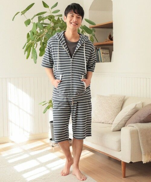 MEN'S BIGI / メンズビギ スウェット | /セットアップ対応/半袖杢パイルパーカー | 詳細27