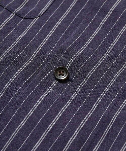 MEN'S BIGI / メンズビギ シャツ・ブラウス | 綿麻ストライプオープンカラー半袖シャツ | 詳細18