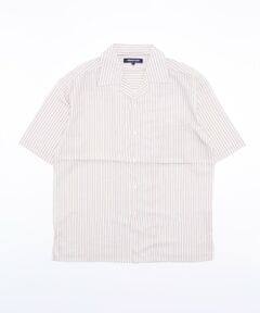 MEN'S BIGI / メンズビギ シャツ・ブラウス | ストライプ柄総柄プリントオープンカラー半袖シャツ