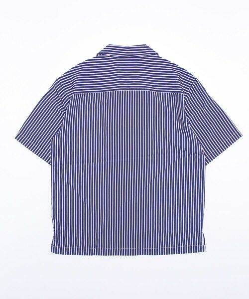 MEN'S BIGI / メンズビギ シャツ・ブラウス | ストライプ柄総柄プリントオープンカラー半袖シャツ | 詳細1