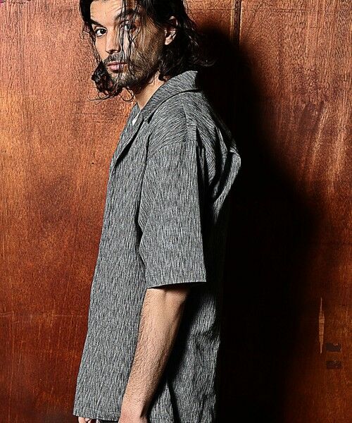 MEN'S BIGI / メンズビギ シャツ・ブラウス | 楊柳オープンカラー半袖シャツ | 詳細4