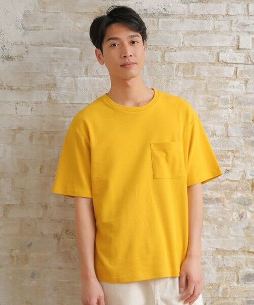 MEN'S BIGI / メンズビギ Tシャツ | カノコマテリアル リゾートカットソー（マスタード）