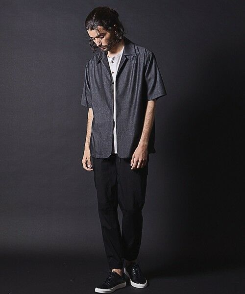 MEN'S BIGI / メンズビギ シャツ・ブラウス | 【セットアップ対応】テックデニムボタンレスオープンカラーシャツ | 詳細3