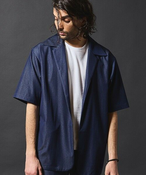 MEN'S BIGI / メンズビギ シャツ・ブラウス | 【セットアップ対応】テックデニムボタンレスオープンカラーシャツ | 詳細18