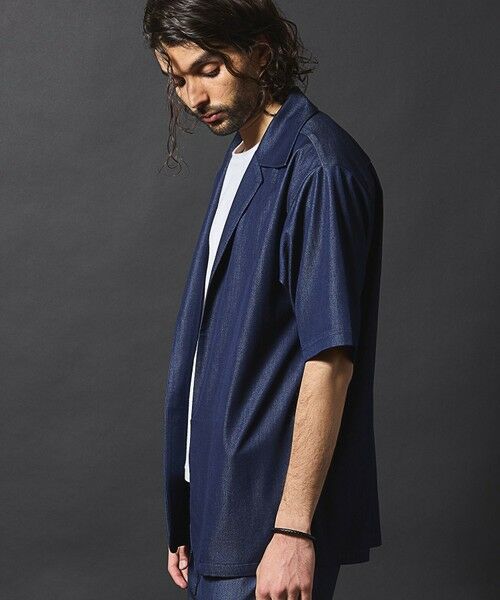 MEN'S BIGI / メンズビギ シャツ・ブラウス | 【セットアップ対応】テックデニムボタンレスオープンカラーシャツ | 詳細19