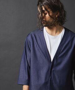 MEN'S BIGI / メンズビギ シャツ・ブラウス | 【セットアップ対応】テックデニム７分袖シャツカーディガン