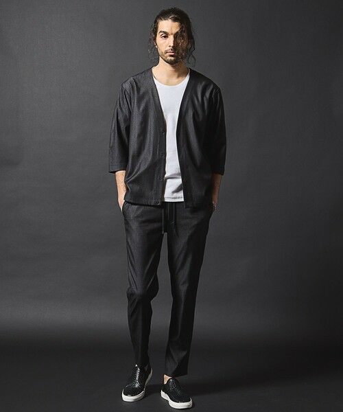 MEN'S BIGI / メンズビギ シャツ・ブラウス | 【セットアップ対応】テックデニム７分袖シャツカーディガン | 詳細3