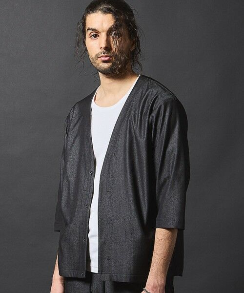 MEN'S BIGI / メンズビギ シャツ・ブラウス | 【セットアップ対応】テックデニム７分袖シャツカーディガン | 詳細5