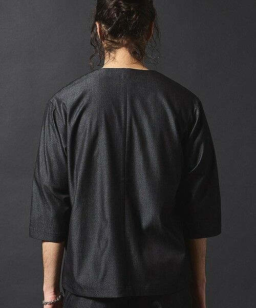 MEN'S BIGI / メンズビギ シャツ・ブラウス | 【セットアップ対応】テックデニム７分袖シャツカーディガン | 詳細6