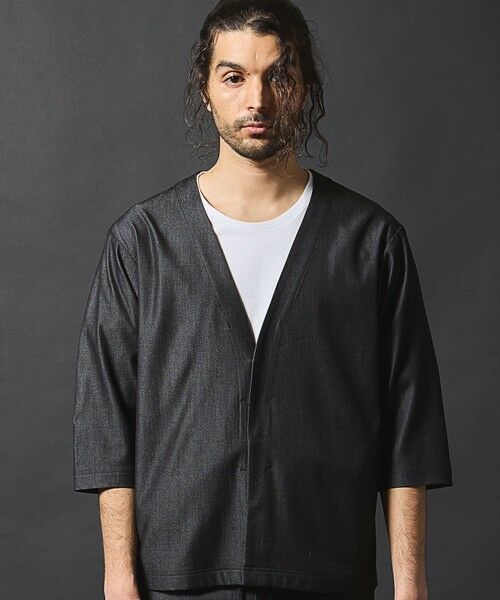 MEN'S BIGI / メンズビギ シャツ・ブラウス | 【セットアップ対応】テックデニム７分袖シャツカーディガン | 詳細7