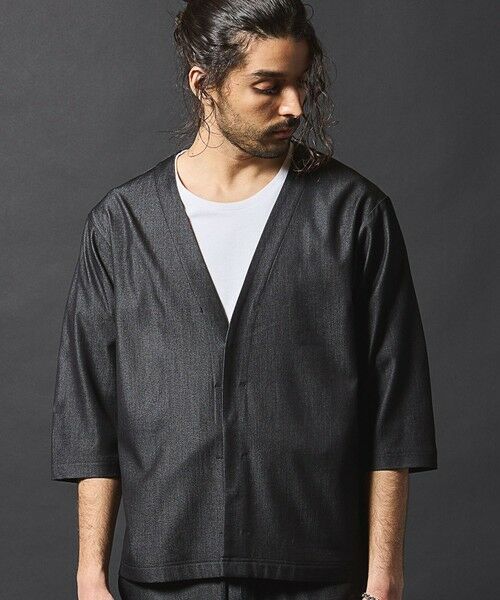 MEN'S BIGI / メンズビギ シャツ・ブラウス | 【セットアップ対応】テックデニム７分袖シャツカーディガン | 詳細8