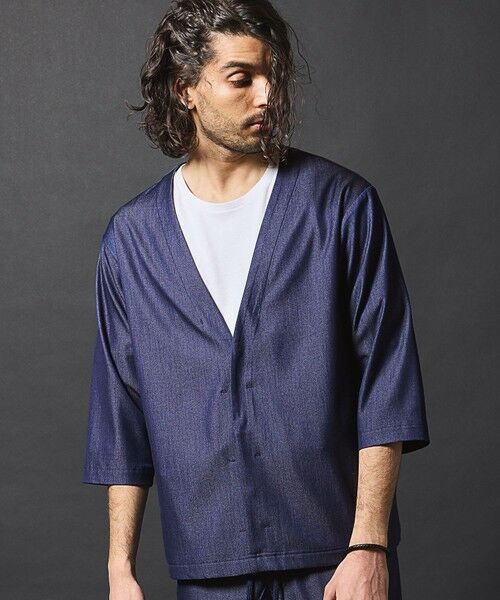 MEN'S BIGI / メンズビギ シャツ・ブラウス | 【セットアップ対応】テックデニム７分袖シャツカーディガン | 詳細17