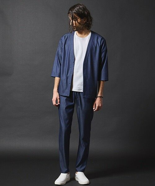 MEN'S BIGI / メンズビギ シャツ・ブラウス | 【セットアップ対応】テックデニム７分袖シャツカーディガン | 詳細10
