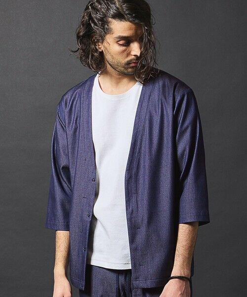 MEN'S BIGI / メンズビギ シャツ・ブラウス | 【セットアップ対応】テックデニム７分袖シャツカーディガン | 詳細14
