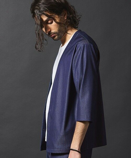 MEN'S BIGI / メンズビギ シャツ・ブラウス | 【セットアップ対応】テックデニム７分袖シャツカーディガン | 詳細15