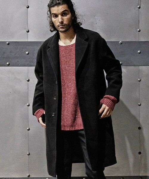 MEN'S BIGI / メンズビギ その他アウター | 中空糸メルトンチェスターコート（ブラック）