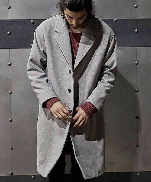 MEN'S BIGI / メンズビギ その他アウター | 中空糸メルトンチェスターコート | 詳細7