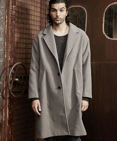 MEN'S BIGI / メンズビギ その他アウター | 中空糸メルトンチェスターコート | 詳細16