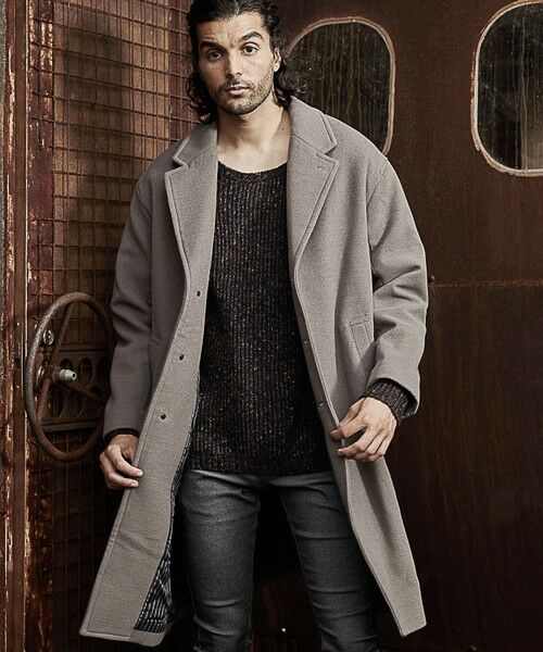 MEN'S BIGI / メンズビギ その他アウター | 中空糸メルトンチェスターコート | 詳細17