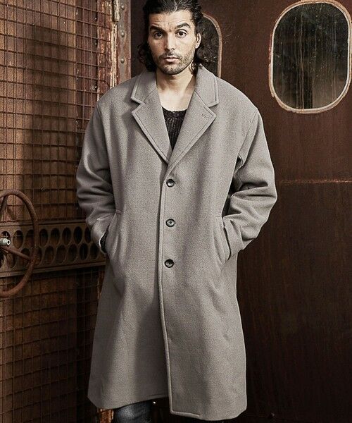 MEN'S BIGI / メンズビギ その他アウター | 中空糸メルトンチェスターコート | 詳細20