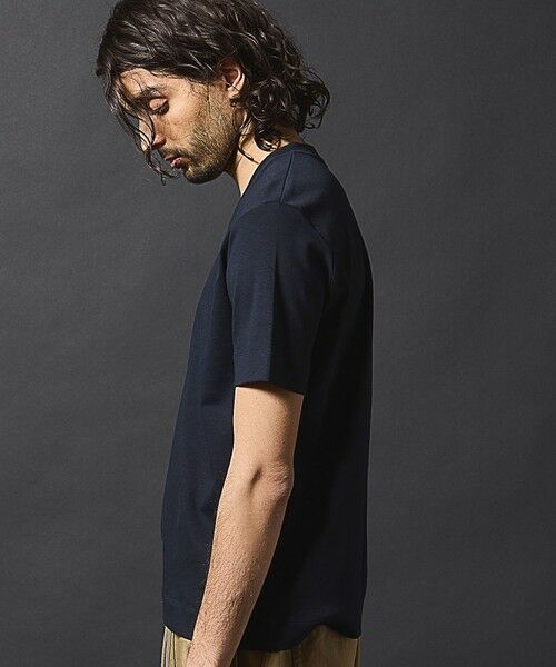 MEN'S BIGI / メンズビギ Tシャツ | シルケットスムース衿ジャガードVネックT | 詳細13