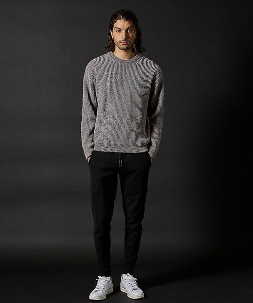 MEN'S BIGI / メンズビギ ニット・セーター | 引き揃え畦編みモールニット | 詳細1