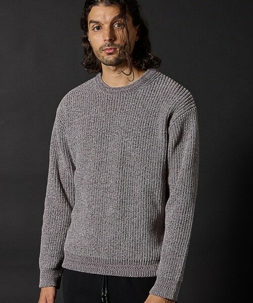 MEN'S BIGI / メンズビギ ニット・セーター | 引き揃え畦編みモールニット | 詳細3