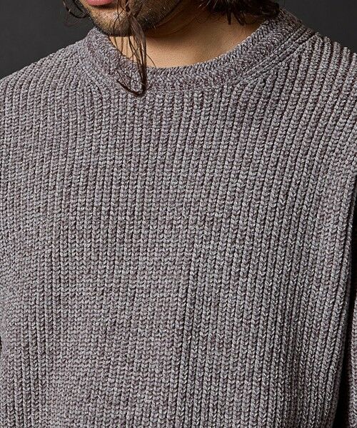 MEN'S BIGI / メンズビギ ニット・セーター | 引き揃え畦編みモールニット | 詳細6