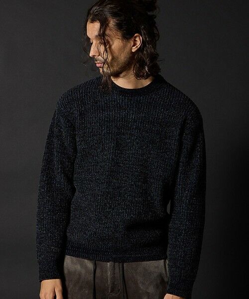 MEN'S BIGI / メンズビギ ニット・セーター | 引き揃え畦編みモールニット | 詳細12