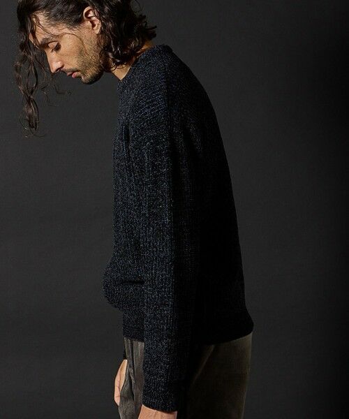 MEN'S BIGI / メンズビギ ニット・セーター | 引き揃え畦編みモールニット | 詳細13