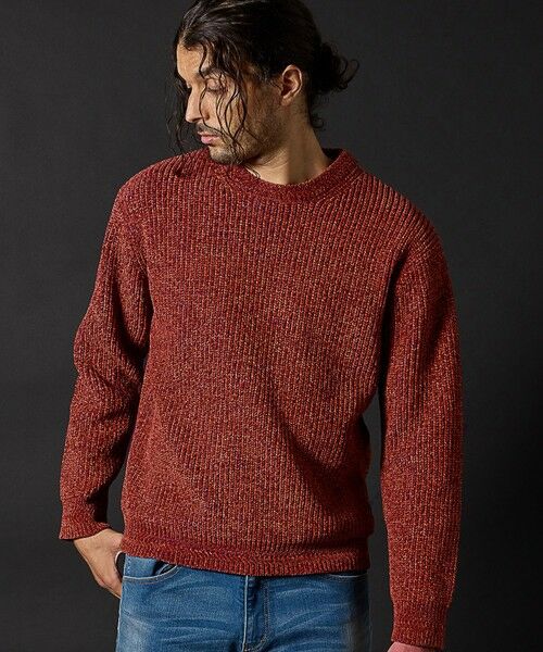 MEN'S BIGI / メンズビギ ニット・セーター | 引き揃え畦編みモールニット | 詳細15
