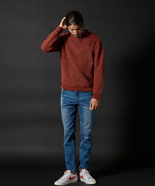 MEN'S BIGI / メンズビギ ニット・セーター | 引き揃え畦編みモールニット | 詳細17