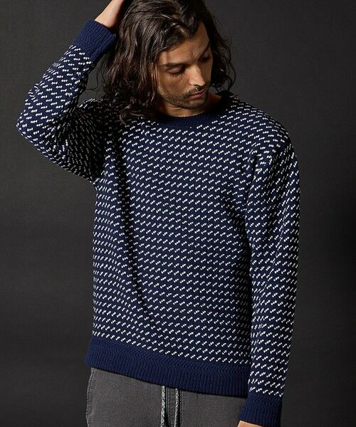 MEN'S BIGI / メンズビギ ニット・セーター | モールニットバーズアイクルーネック | 詳細15