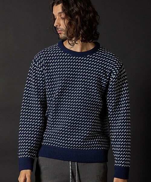 MEN'S BIGI / メンズビギ ニット・セーター | モールニットバーズアイクルーネック | 詳細16