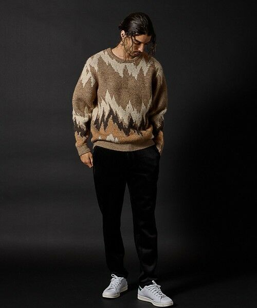 MEN'S BIGI / メンズビギ ニット・セーター | モヘヤライクウエーブ柄ニット | 詳細3