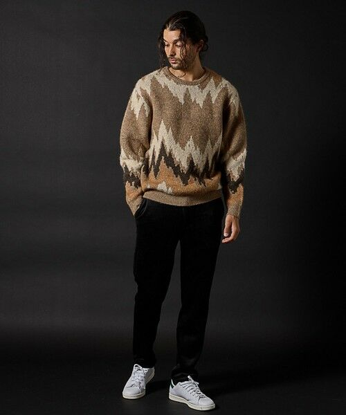 MEN'S BIGI / メンズビギ ニット・セーター | モヘヤライクウエーブ柄ニット | 詳細4