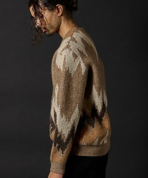 MEN'S BIGI / メンズビギ ニット・セーター | モヘヤライクウエーブ柄ニット | 詳細6