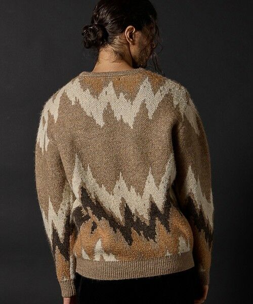 MEN'S BIGI / メンズビギ ニット・セーター | モヘヤライクウエーブ柄ニット | 詳細7