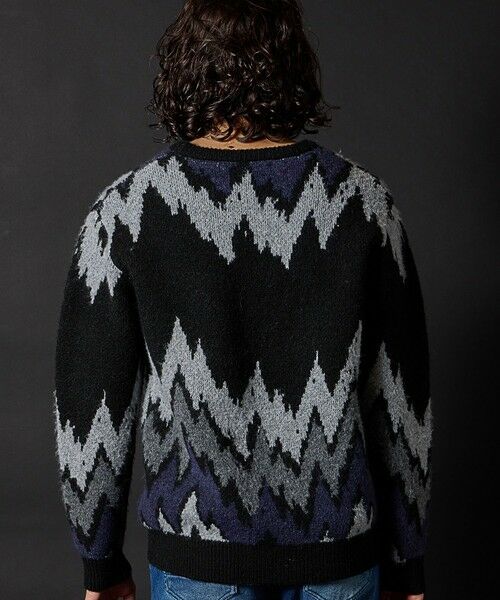 MEN'S BIGI / メンズビギ ニット・セーター | モヘヤライクウエーブ柄ニット | 詳細17