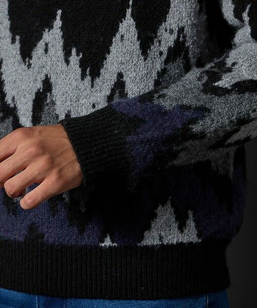 MEN'S BIGI / メンズビギ ニット・セーター | モヘヤライクウエーブ柄ニット | 詳細9