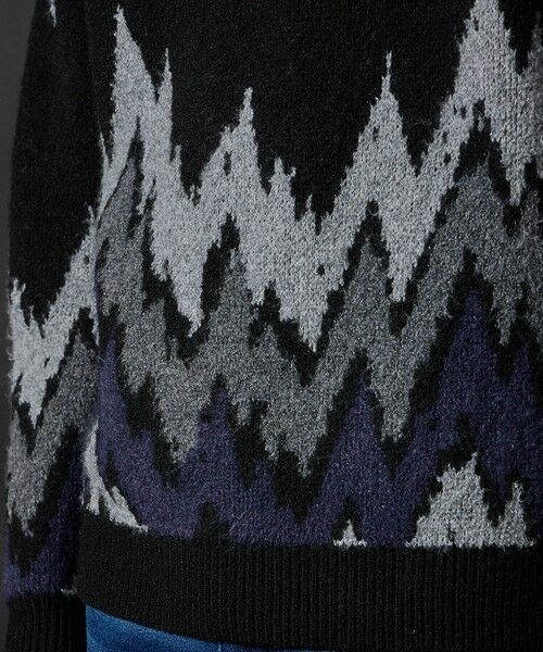 MEN'S BIGI / メンズビギ ニット・セーター | モヘヤライクウエーブ柄ニット | 詳細10