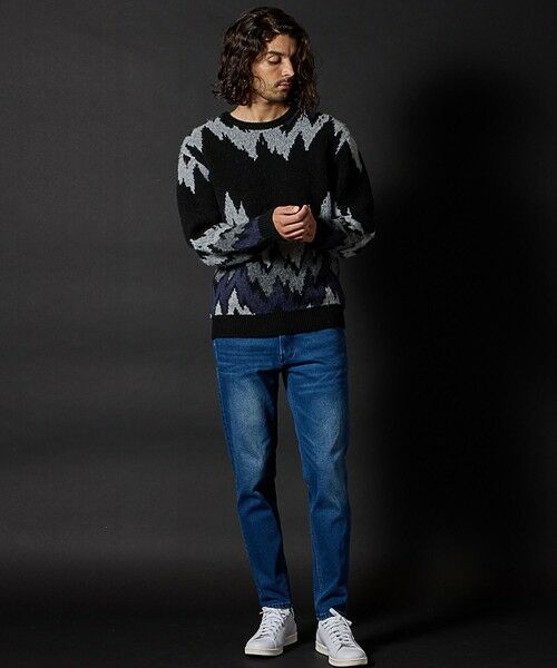 MEN'S BIGI / メンズビギ ニット・セーター | モヘヤライクウエーブ柄ニット | 詳細11