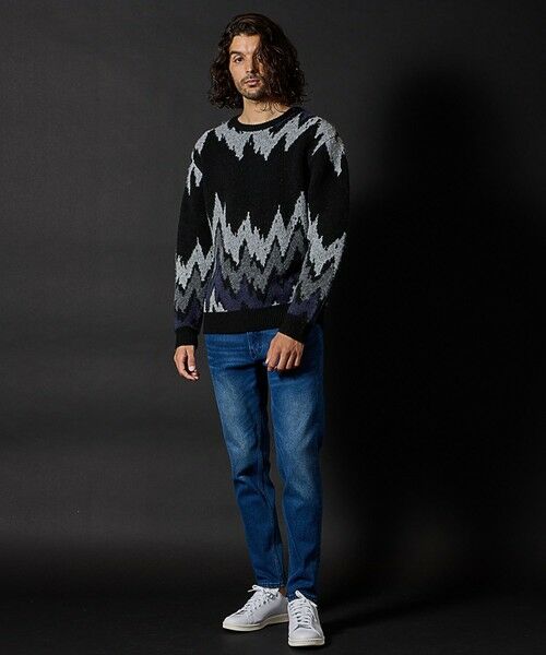 MEN'S BIGI / メンズビギ ニット・セーター | モヘヤライクウエーブ柄ニット | 詳細12