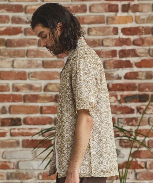 MEN'S BIGI / メンズビギ シャツ・ブラウス | メッシュタイル柄プリントオープンカラーシ | 詳細2