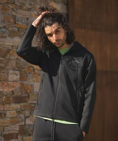 MEN'S BIGI / メンズビギ スウェット | JUST PLAYネオプレーンフーデッドパーカ