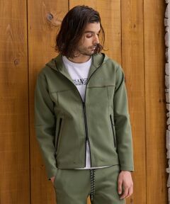 MEN'S BIGI / メンズビギ スウェット | JUST PLAYネオプレーンフーデッドパーカ