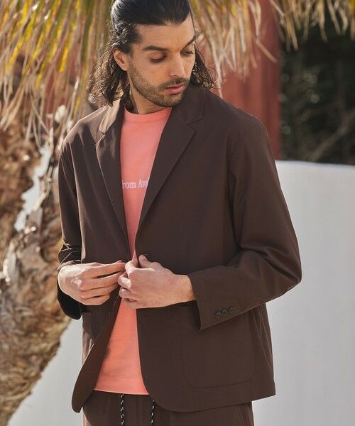 MEN'S BIGI / メンズビギ テーラードジャケット | 360度ストレッチ接触冷感ジャケット（ブラウン）