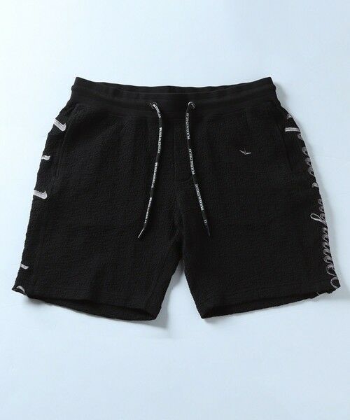 MEN'S BIGI / メンズビギ ショート・ハーフ・半端丈パンツ | 【1PIU1UGUALE3　RELAX】別注梨地ニットハーフパンツ（ブラック）